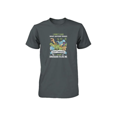 I Don't Care Except Dinosaurs Want Dinosaurs To Like Me Youth-Youth Shirt-Toddler T-Shirt-Charcoal