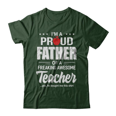 I'm A Proud Father From Awesome Teacher Son Dad-T-Shirt & Hoodie-Classic T-Shirt-Forest Green