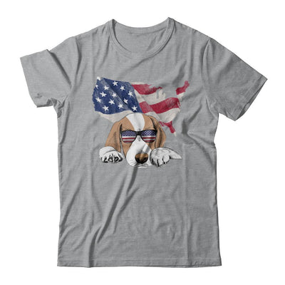 Funny Patriot Beagle Dog 4Th Of July American Flag-T-Shirt & Hoodie-Classic T-Shirt-Sport Grey
