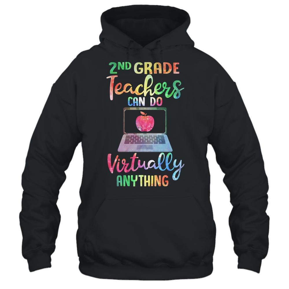 2nd Grade Teachers Can Do Virtually Anything-T-Shirt & Hoodie-Pullover Hoodie-Black