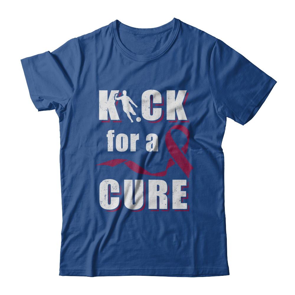 Kick For A Cure Soccer Multiple Myeloma Awareness-T-Shirt & Hoodie-Classic T-Shirt-Royal