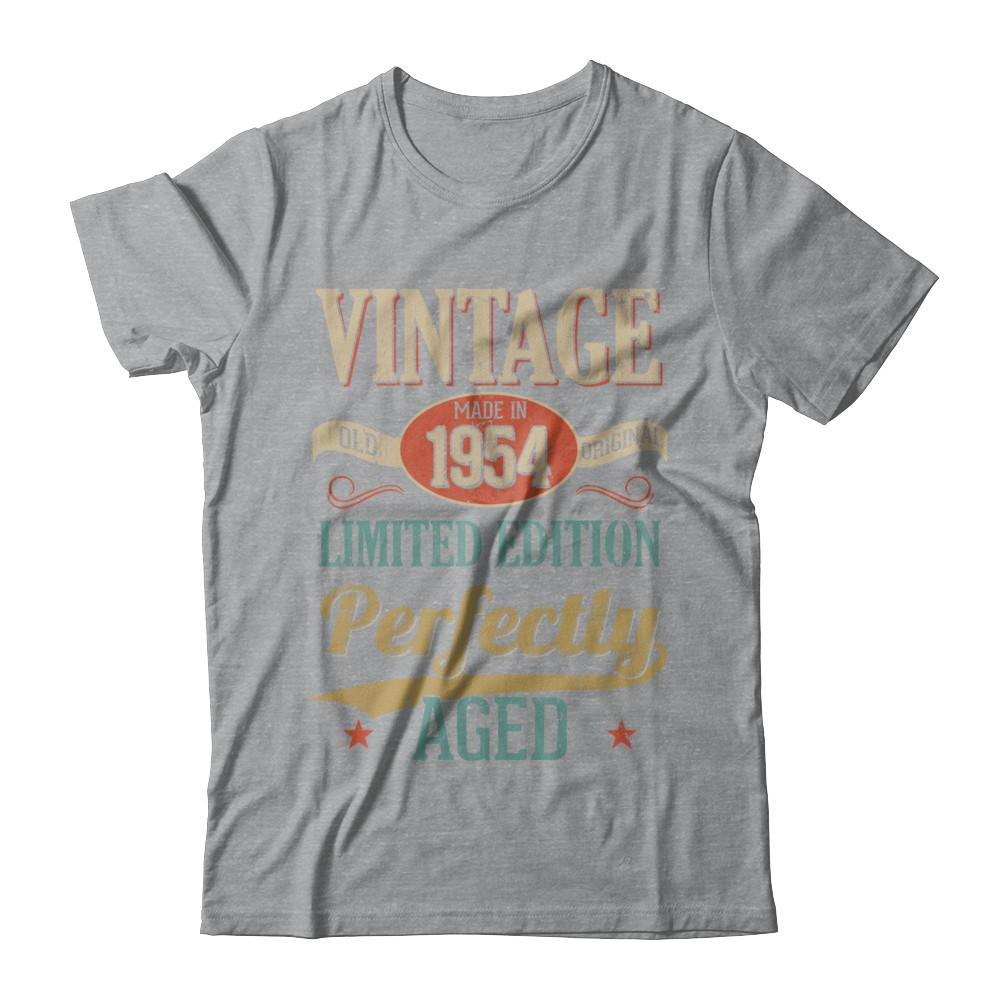 Vintage Premium Made In 1954 65Th Birthday Gift-T-Shirt & Hoodie-Classic T-Shirt-Sport Grey