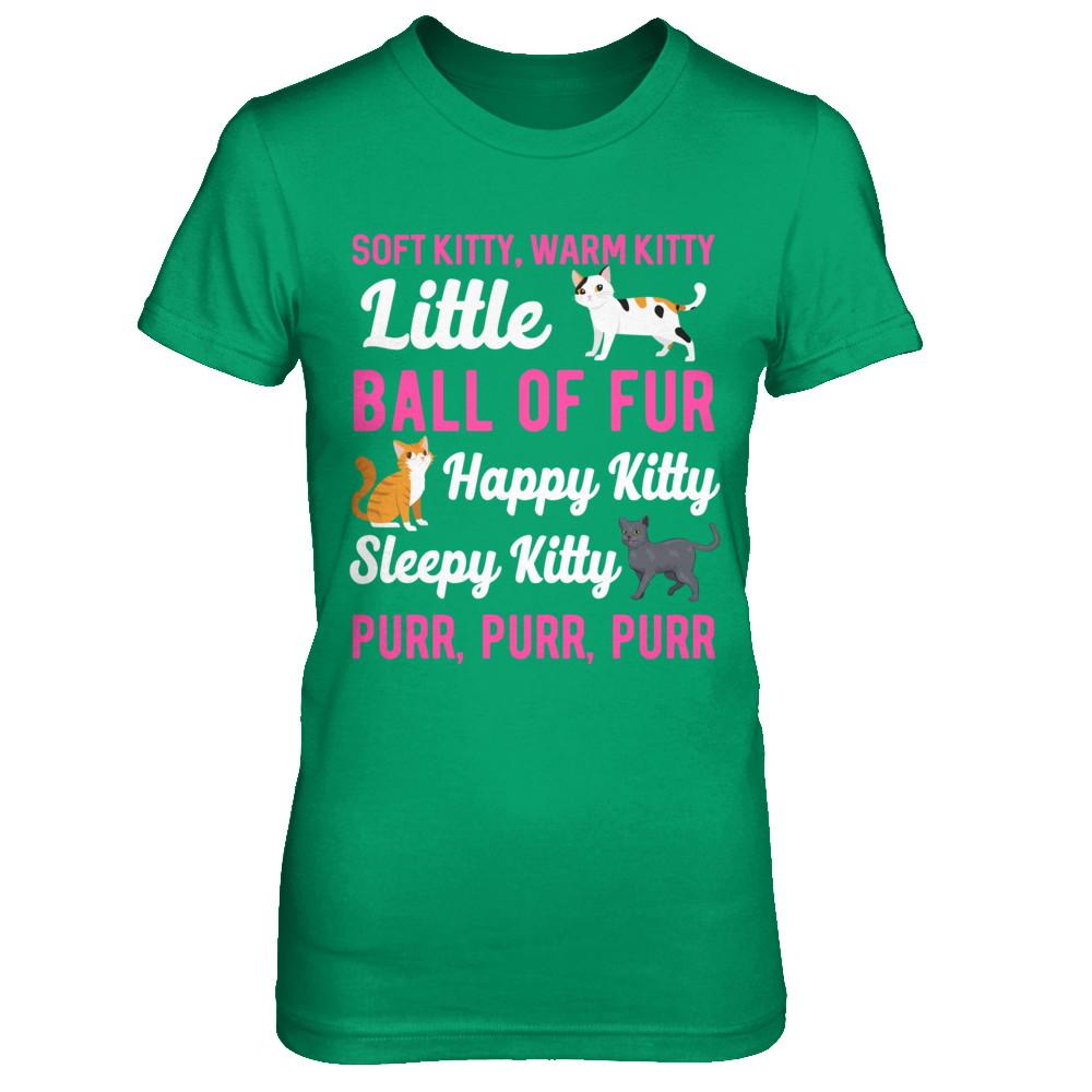 Soft Warm Little Ball Of Fur Happy Sleepy Kitty Cat-T-Shirt & Hoodie-Women's T-Shirt-Irish Green