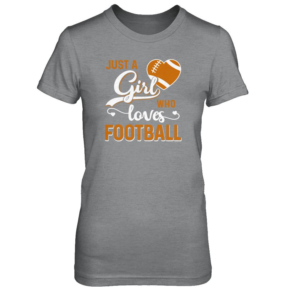 Just A Girl Who Loves Football-T-Shirt & Tank Top-Women's T-Shirt-Sport Grey
