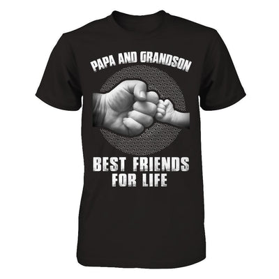 Papa And Grandsons Best Friends For Life-T-Shirt & Hoodie-Classic T-Shirt-Black