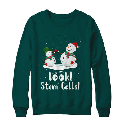 Look Stem Cells Funny Science Xmas Christmas Gifts-T-Shirt & Sweatshirt-Crewneck Sweatshirt-Deep Forest