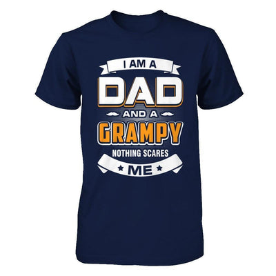 I Am A Dad And A Grampy Nothing Scares Me-T-Shirt & Hoodie-Classic T-Shirt-Navy