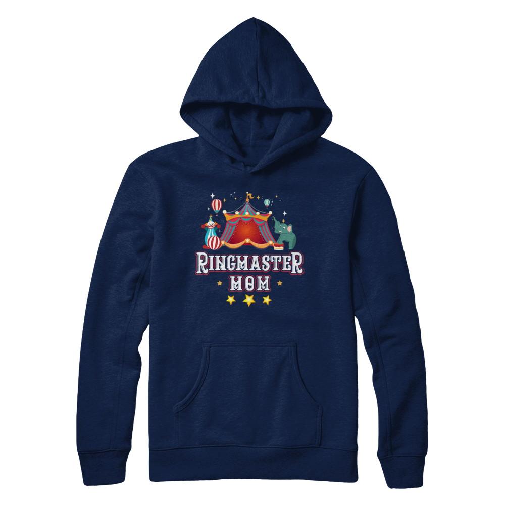 Ringmaster Mom Circus Carnival Children Party-T-Shirt & Hoodie-Pullover Hoodie-Navy