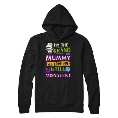 Halloween I'm The Grand Mummy And I Love My Little Monsters-T-Shirt & Hoodie-Pullover Hoodie-Black