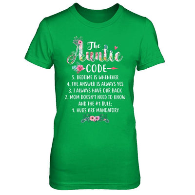 Funny The Auntie Code-T-Shirt & Hoodie-Women's T-Shirt-Irish Green