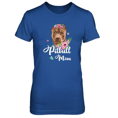 Pit bull Mom Funny Dog Mom Gift Idea-T-Shirt & Tank Top-Women's T-Shirt-Royal