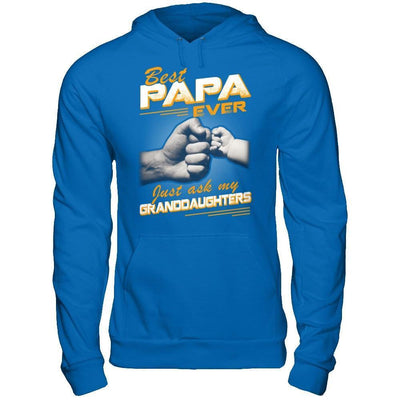 Best Papa Ever Just Ask My Granddaughters-T-Shirt & Hoodie-Pullover Hoodie-Royal