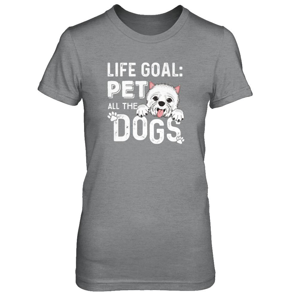 Life Goal Pet All The Dogs-T-Shirt & Tank Top-Women's T-Shirt-Sport Grey