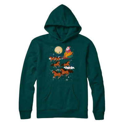 Funny Christmas Horse Reindeer Lover Santa Gift-T-Shirt & Sweatshirt-Pullover Hoodie-Deep Forest