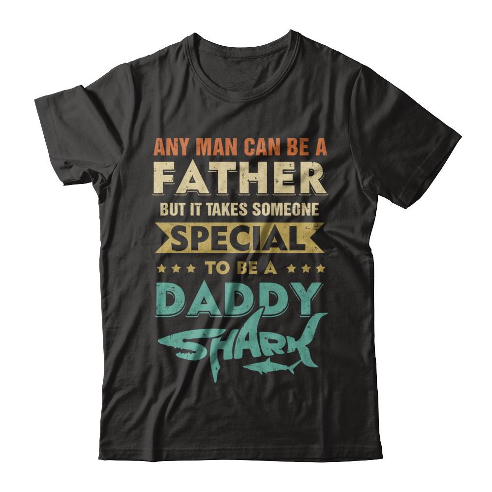 Vintage Someone Special To Be A Daddy Shark Fathers Day-T-Shirt & Hoodie-Classic T-Shirt-Black