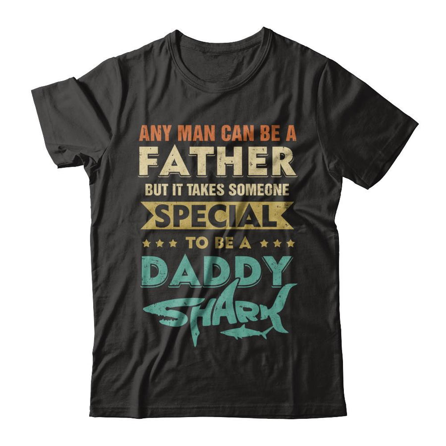 Vintage Someone Special To Be A Daddy Shark Fathers Day-T-Shirt & Hoodie-Classic T-Shirt-Black