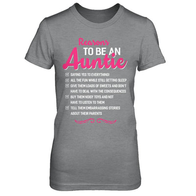 Reasons To Be An Auntie Funny Aunt Gifts-T-Shirt & Hoodie-Women's T-Shirt-Sport Grey