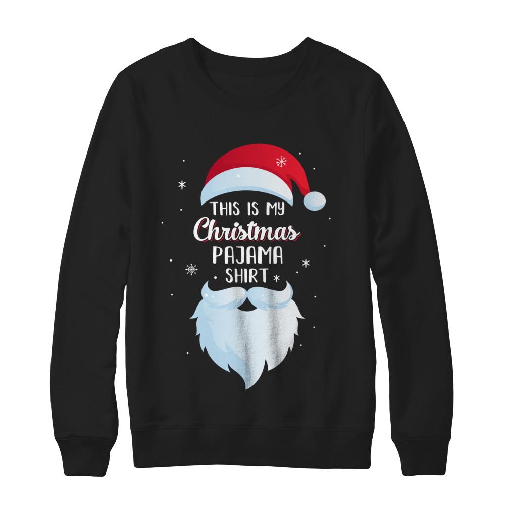 This Is My Christmas Pajama-T-Shirt & Sweatshirt-Crewneck Sweatshirt-Black
