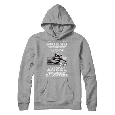 I Asked God For A Best Friend He Sent Me My Son And Daughters-T-Shirt & Hoodie-Pullover Hoodie-Light Steel