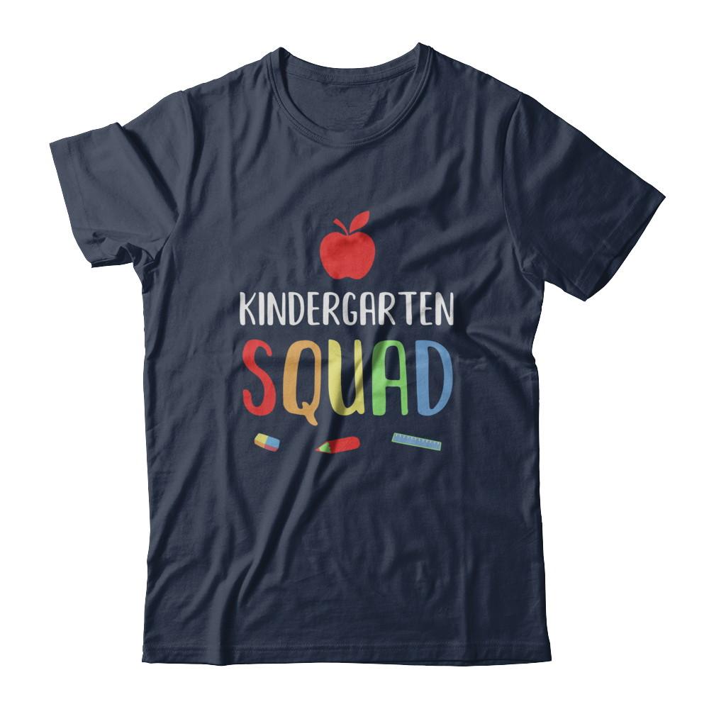 Kindergarten Squad Back To School Teacher Gift-T-Shirt & Hoodie-Classic T-Shirt-Navy