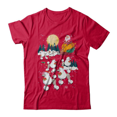 Dog Reindeer Poodle Christmas Gift-T-Shirt & Sweatshirt-Classic T-Shirt-Red