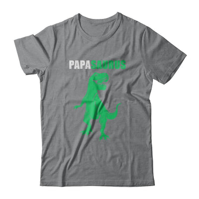 Papasarus Funny Dinosaur First Time Papa Fathers Day-T-Shirt & Hoodie-Classic T-Shirt-Sport Grey