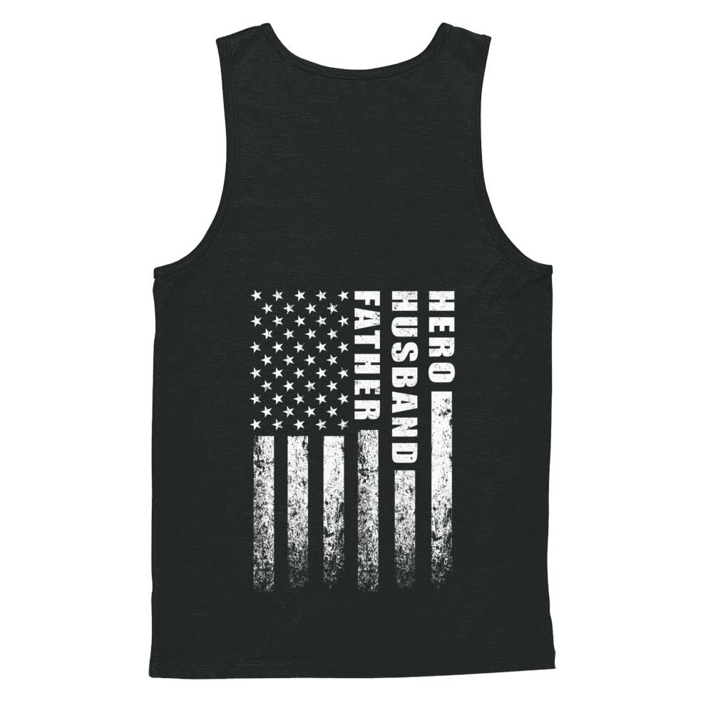 Veteran Soldier Husband Dad Hero Fathers Day Gift-T-Shirt & Hoodie-Unisex Tank-Black