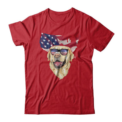 Funny Patriot Labrador Dog 4Th Of July American Flag-T-Shirt & Hoodie-Classic T-Shirt-Red