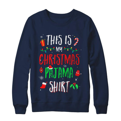 This Is My Christmas Pajama-T-Shirt & Sweatshirt-Crewneck Sweatshirt-Navy