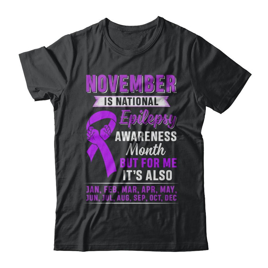 November Is National Epilepsy Awareness Month-T-Shirt & Hoodie-Classic T-Shirt-Black