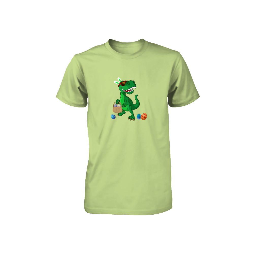Funny Dabbing Cool Easter Bunny Dinosaur Youth-Youth Shirt-Toddler T-Shirt-Key Lime