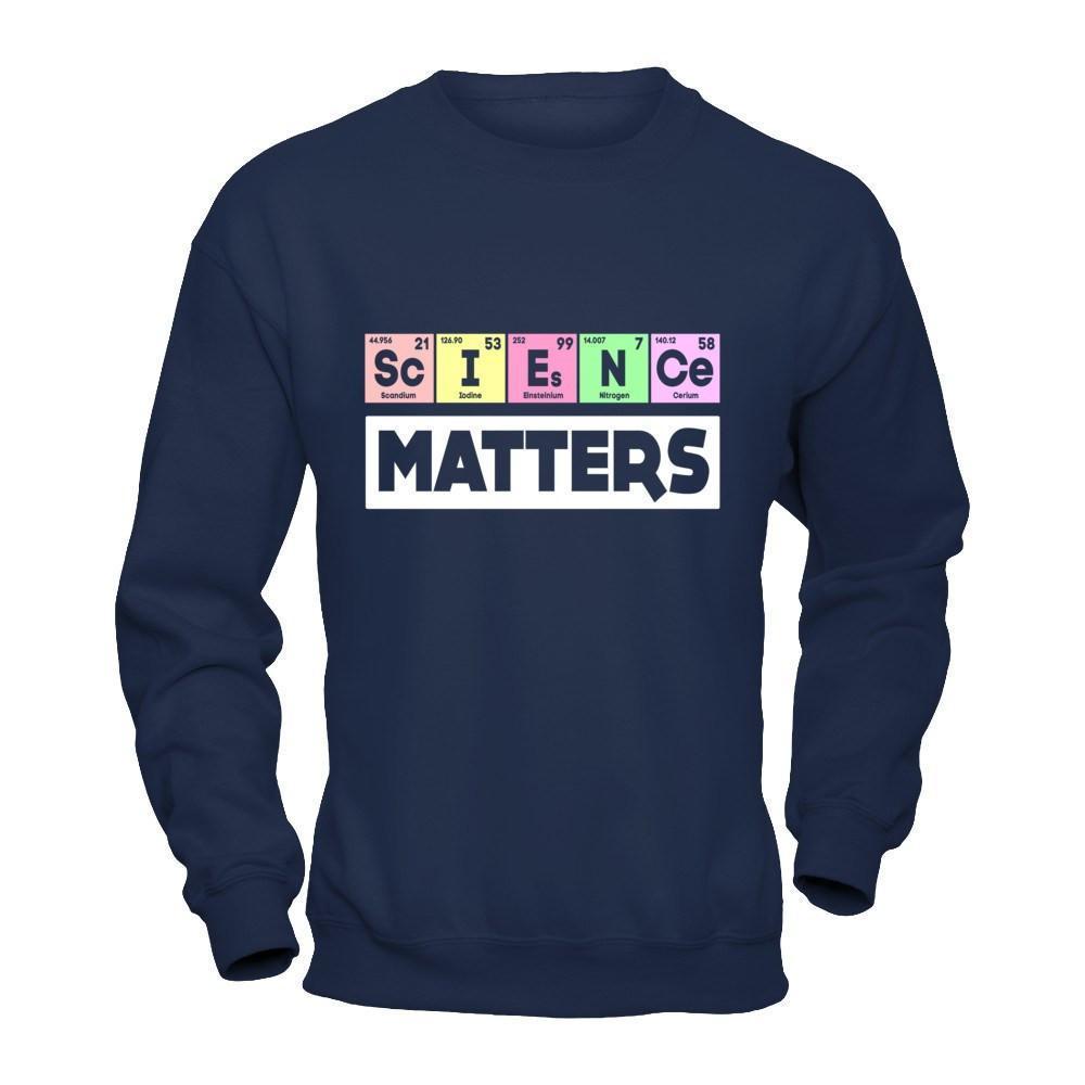Science Matters March For Science-T-Shirt & Hoodie-Crewneck Sweatshirt-Navy