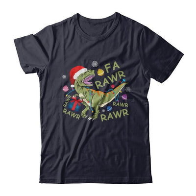 Christmas Funny Dinosaur T-Rex Claus Fa Rawr Rawr-T-Shirt & Hoodie-Premium T-Shirt-Midnight Navy