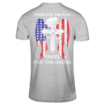 Police Stand For The Flag Kneel For The Cross-T-Shirt & Hoodie-Premium T-Shirt-Heather Gray