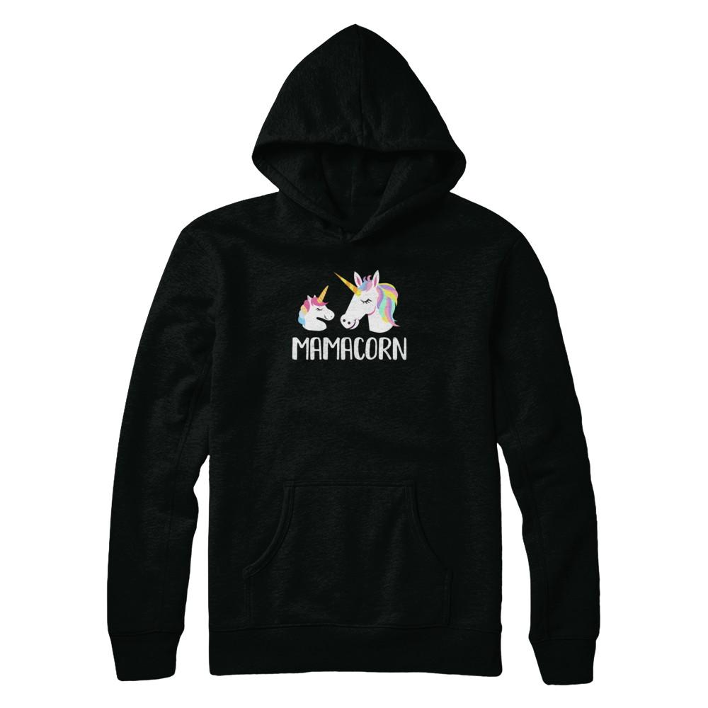 Mamacorn Unicorn Mom And Baby Mothers Day-T-Shirt & Tank Top-Pullover Hoodie-Black