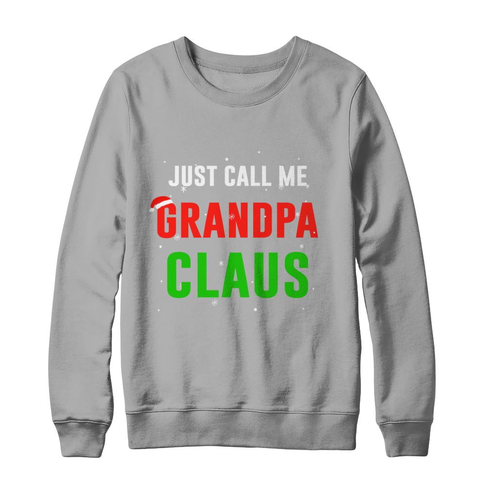 Santa Grandpa Claus Matching Family Christmas Pajamas-T-Shirt & Sweatshirt-Crewneck Sweatshirt-Light Steel