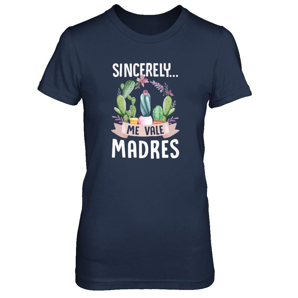 Sincerely Me Vale Madres Cactus-T-Shirt & Tank Top-Women's T-Shirt-Navy