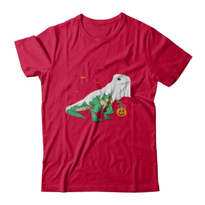 Halloween T Rex Dinosaur Ghost Trick Or Treat-T-Shirt & Hoodie-Classic T-Shirt-Red
