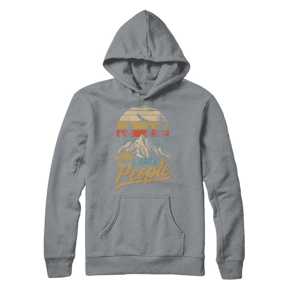 Camping I Hate People Camper Lovers-T-Shirt & Hoodie-Pullover Hoodie-Light Steel