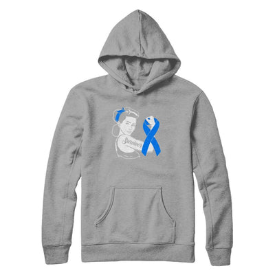 We Can Cure It Colon Cancer Blue Awareness Survivor-T-Shirt & Hoodie-Pullover Hoodie-Light Steel