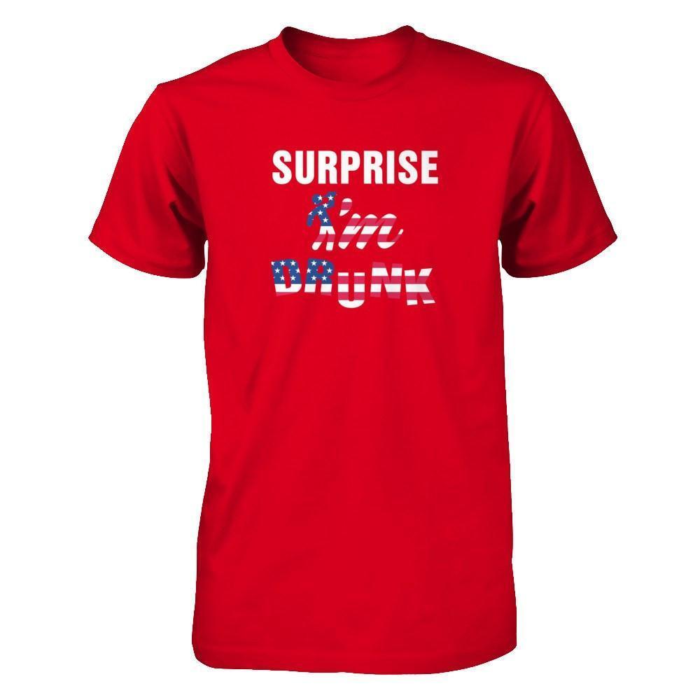 Surprise I'm Drunk 4Th Of July-T-Shirt & Tank Top-Premium T-Shirt-Red