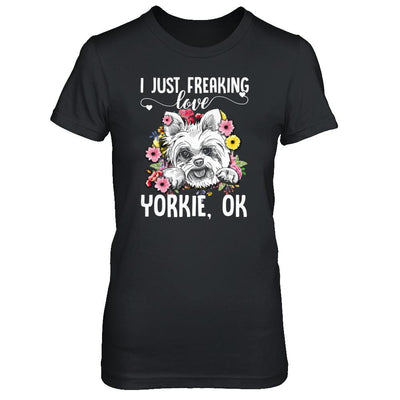 Dog I Just Freaking Love Yorkie-T-Shirt & Tank Top-