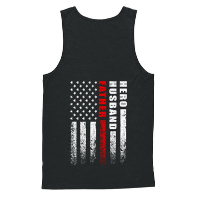 Fireman Firefighter Husband Dad Hero Fathers Day Gift-T-Shirt & Hoodie-Unisex Tank-Black