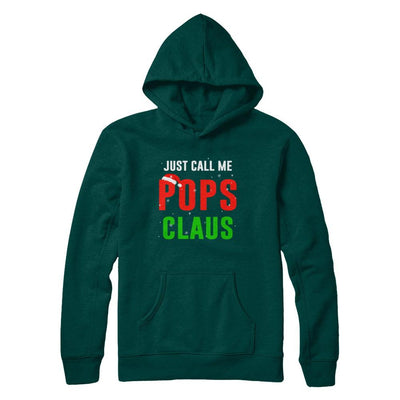 Santa Pops Claus Matching Family Christmas Pajamas-T-Shirt & Sweatshirt-Pullover Hoodie-Deep Forest