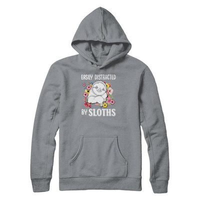 Easily Distracted By Sloths-T-Shirt & Tank Top-Pullover Hoodie-Light Steel
