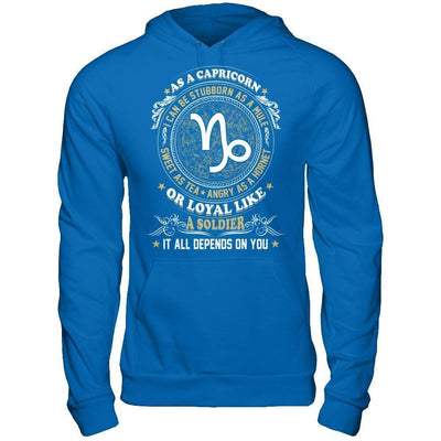 As A Capricorn I Can Be Stubborn As A Mule-T-Shirt & Hoodie-Pullover Hoodie-Royal