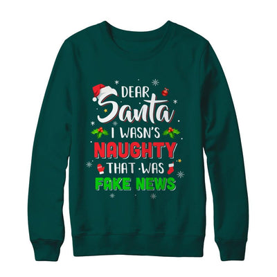 Dear Santa I Wasn't Naughty That Was Fake Christmas-T-Shirt & Sweatshirt-Crewneck Sweatshirt-Deep Forest