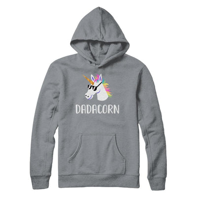 Unicorn Dad And Baby Dadacorn Daddy Fathers Day Gift-T-Shirt & Hoodie-Pullover Hoodie-Light Steel