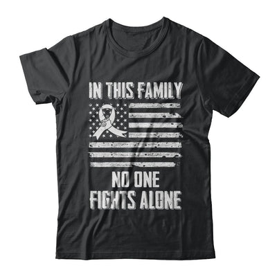 In This Family No One Fights Alone Lung Cancer-T-Shirt & Hoodie-Classic T-Shirt-Black