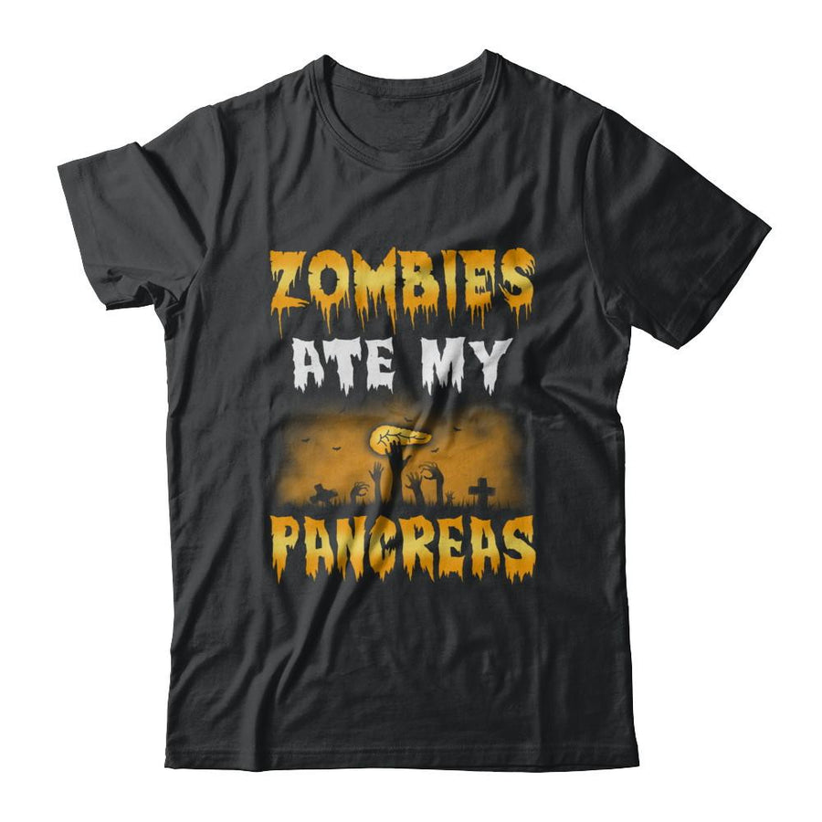 Zombies Ate My Pancreas Halloween Costume-T-Shirt & Hoodie-Classic T-Shirt-Black